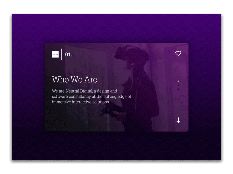 Vertical Info Slider principle sketch slider vr