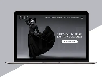 Daily UI 003 - Landing Page (Above The Fold) 003 black challenge daily ui fashion grey landing page macbook mockup monochromatic white