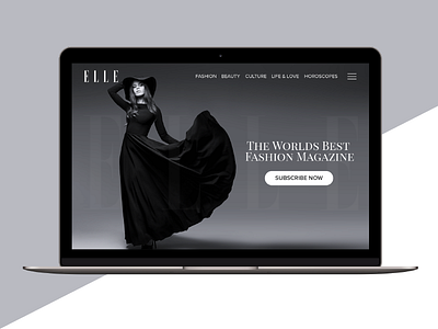 Daily UI 003 - Landing Page (Above The Fold) 003 black challenge daily ui fashion grey landing page macbook mockup monochromatic white