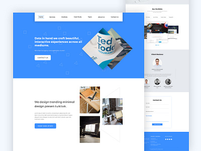 Creative Agency Landing Page agency clean contact corporate creative landing page light minimal portfolio ui uiux ux