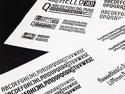 Process of creating a new font fonrface font lettering process sketches test type typemate typography