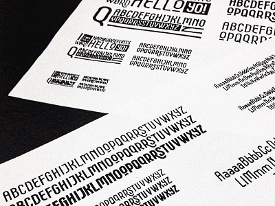 Process of creating a new font fonrface font lettering process sketches test type typemate typography