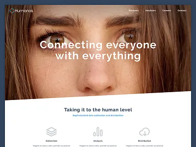Humanos Landing Page flat homepage landing page simple