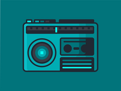 Radio flat icon icons illustration music player radio recorder simple turntable vintage volume