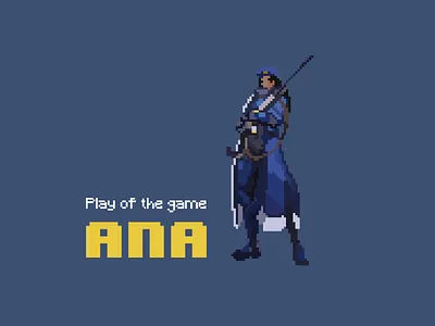 Pixel Ana ana game art overwatch pixel art