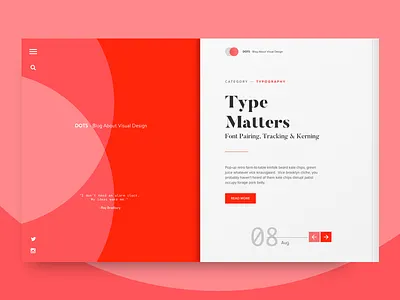Dots blog type ui web