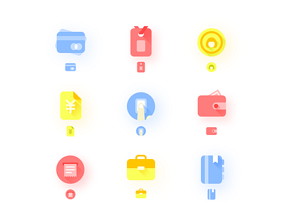 Payment circle flat material design pay rectangle，money rmb wallet yuan