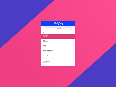 Kurv Guitar - Detail Interface (select song) air guitar instrument interface london music app select song startup ui design