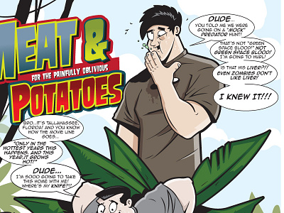 PROMTOIONAL PIECE for the comic book "MEAT & POTATOES" awesome collectible coloring comedy comic book epic graphic design graphic novel inking penciling vector zombies