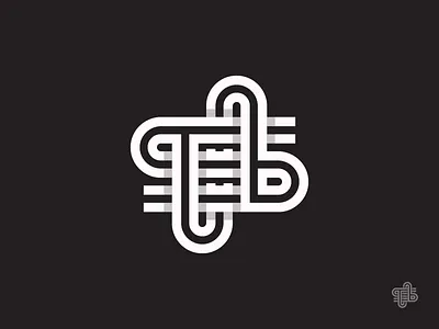 'T.S.B' - Road Repairs (Monogram) b design grid letter letters logo minimal monogram motorway road s t