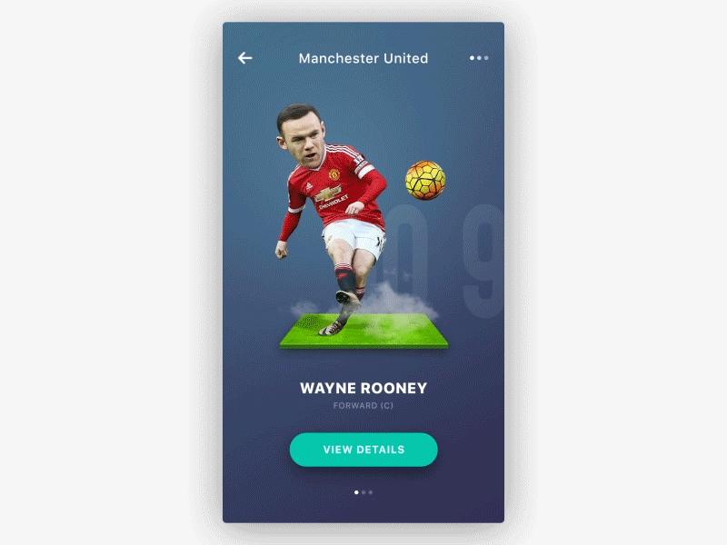 Football Players app football interface player profile ronaldo rooney score soccer vardy