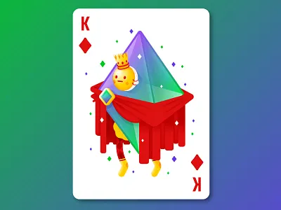 King of Diamonds cards character clubs diamonds hearts magic mask pip playing royal spades suit