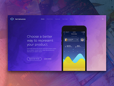 Terranuova (Landing Page #4) app landing page mobile one pager web web design website