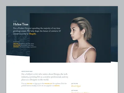 V8.0 Redesign article blog clean grid index landing page layout listing minimal portfolio typography website