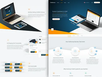 Goldmoney Business Pages marketing page marketing site design mike busby web design web page website