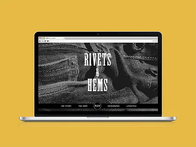 Rivets & Hems design digital experimental graphic design interactive longscroll one page typography uiux web web design