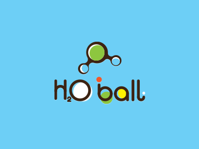 H2O adult ball lettering logo pool