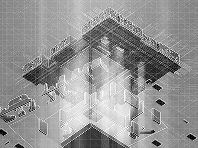 Ruinscape. architecture graphics gsd illustration perspective section surface