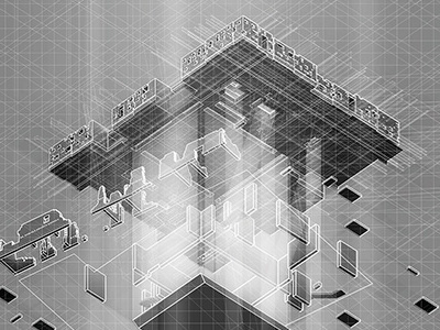 Ruinscape. architecture graphics gsd illustration perspective section surface