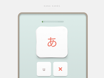 Kana Kards Game cards clean desktop flat game minimal ui