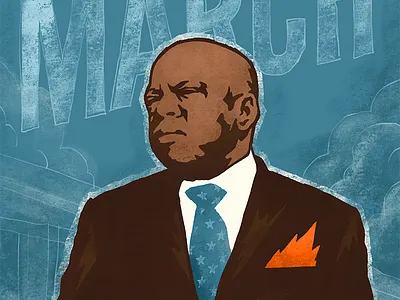 A Conversation with Congressman John Lewis illustration poster