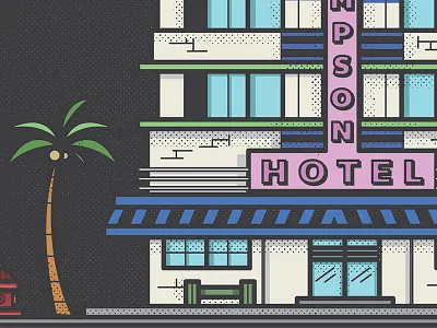 Miami01 architecture art deco building design illustration miami miamibuilding