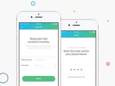 Membership Step code ios login logistration membership mobile quick signup telephone ui ux valid