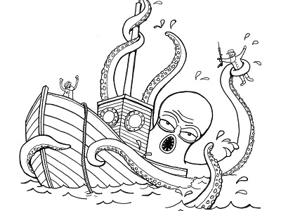 Angry Squid angry art illustration squid
