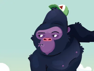 Gorilla's are the best! duckface gorilla monkey selfie