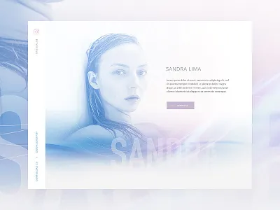 Profile Concept design minimal model typography ui