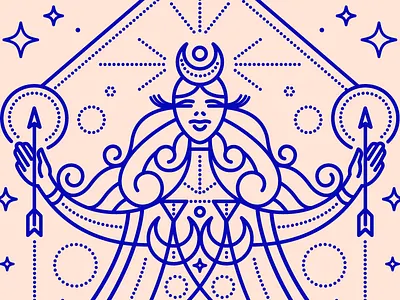 Diana the Huntress T diana greek mythology illustration linework tshirt wip