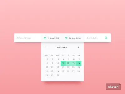 Day 80 Date Picker Freebie calendar dailyui date form freebie giveaway minimal picker search sketch
