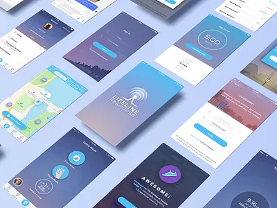 LifeLine Response App app design ios lifeline mobile response safety ui ux