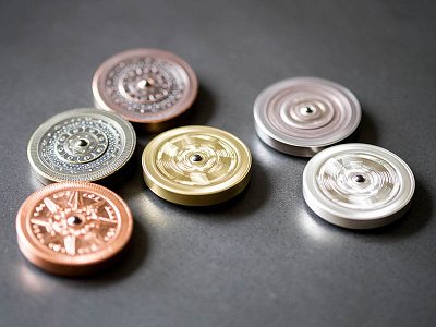 Cosmic Spinner brass bronze gold moon silver spinner sun top