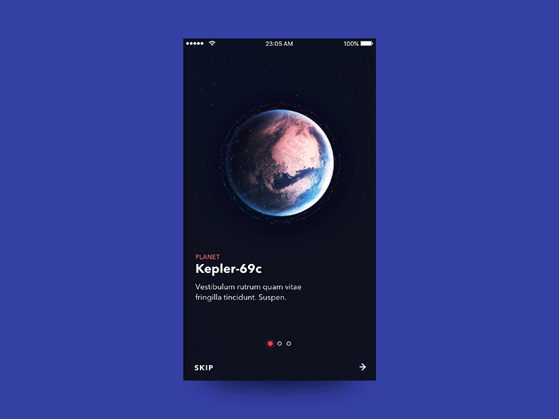 Space 🔮 Things animation carousel freebie gif onboarding prd principle prototyping rebound space