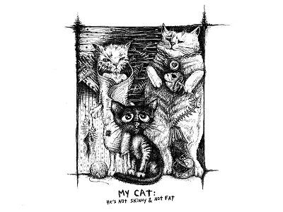My Cat - Kid's book illustration #1 (for not a kid's song) cat drawing handdrawn illustration ipad