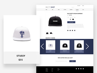 Shop website clothes hat shop ui web