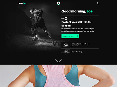Logged In Landing Page desktop health landing page