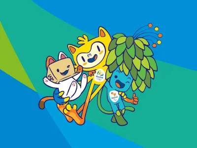 Pusslympic friend fun mascot olympic puss in box rio rio 2016 tom vinicius