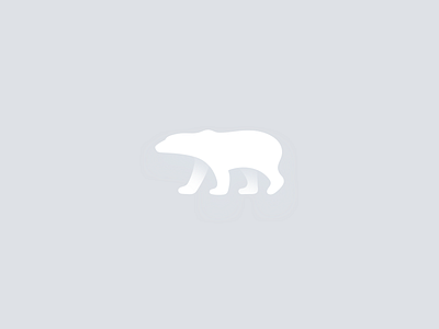 Polar Bear II animal ari bear blur drop gradient logo mark nazem polar shadow
