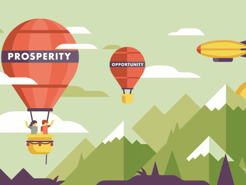 RWJF Balloons binoculars blimp clouds hot air ballons mountains windmills