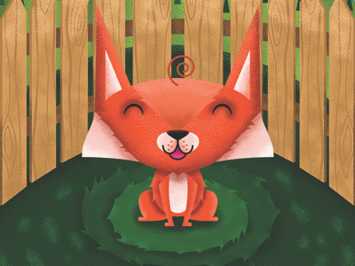 Finley the Fox — Baby Room brush hand illustration ps vector