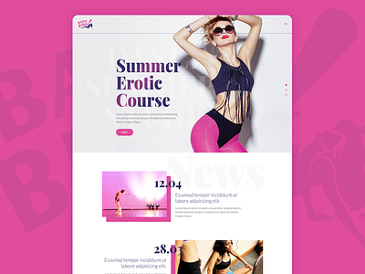 BadaBing! Dance School Website dance erotic instagram landing minimalism news page pink school sopranos website