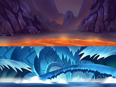 Bungees animation bg art illustration