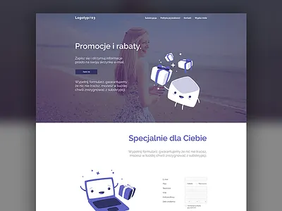 Minisite #03 clean e mail e mail marketing mail minisite one page site onepage website
