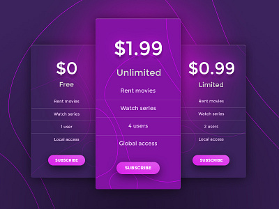 Day #55 - Pricing dailyui dark eret helsinki johannes pricing purple ui