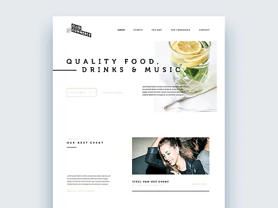 Bar Website bar drinks homepage landingpage ui webdesing