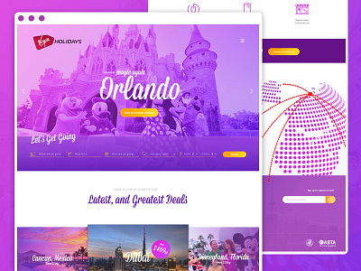 Virgin Hol Concept buttons concept flat icons practice purple rounded search ui