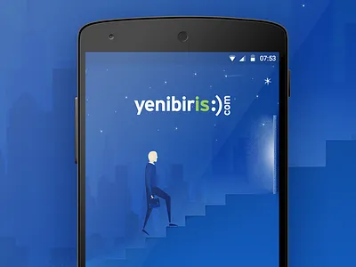 Yenibiris.com Android Concept android drawing illustration material design mobile onboarding register ui