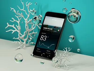 Diving Log App 3d app dive dive book ios iphone log scuba scuba dive ui ui design underwater